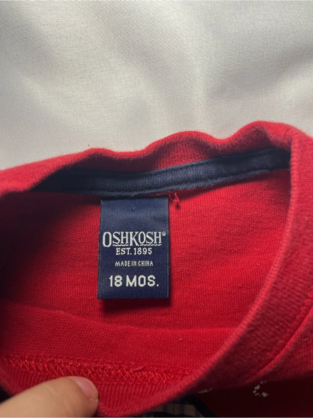 VTG OshKosh Cars Long Sleeve Shirt 18M Toddler Boys Red C Is For Car